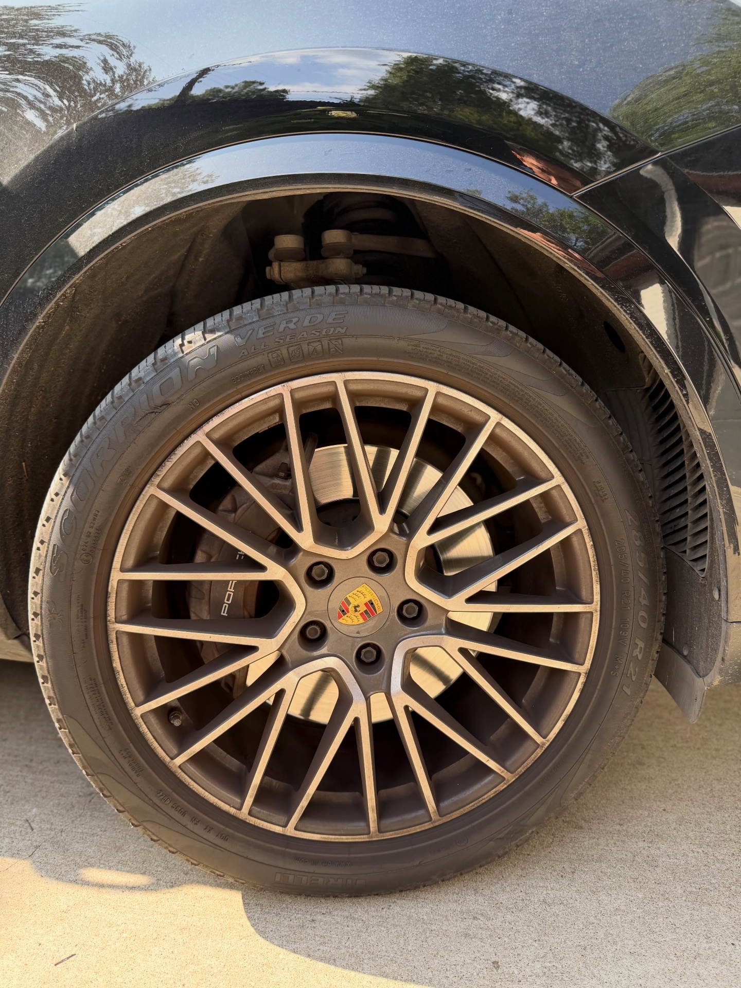 Porsche wheel and tire detail