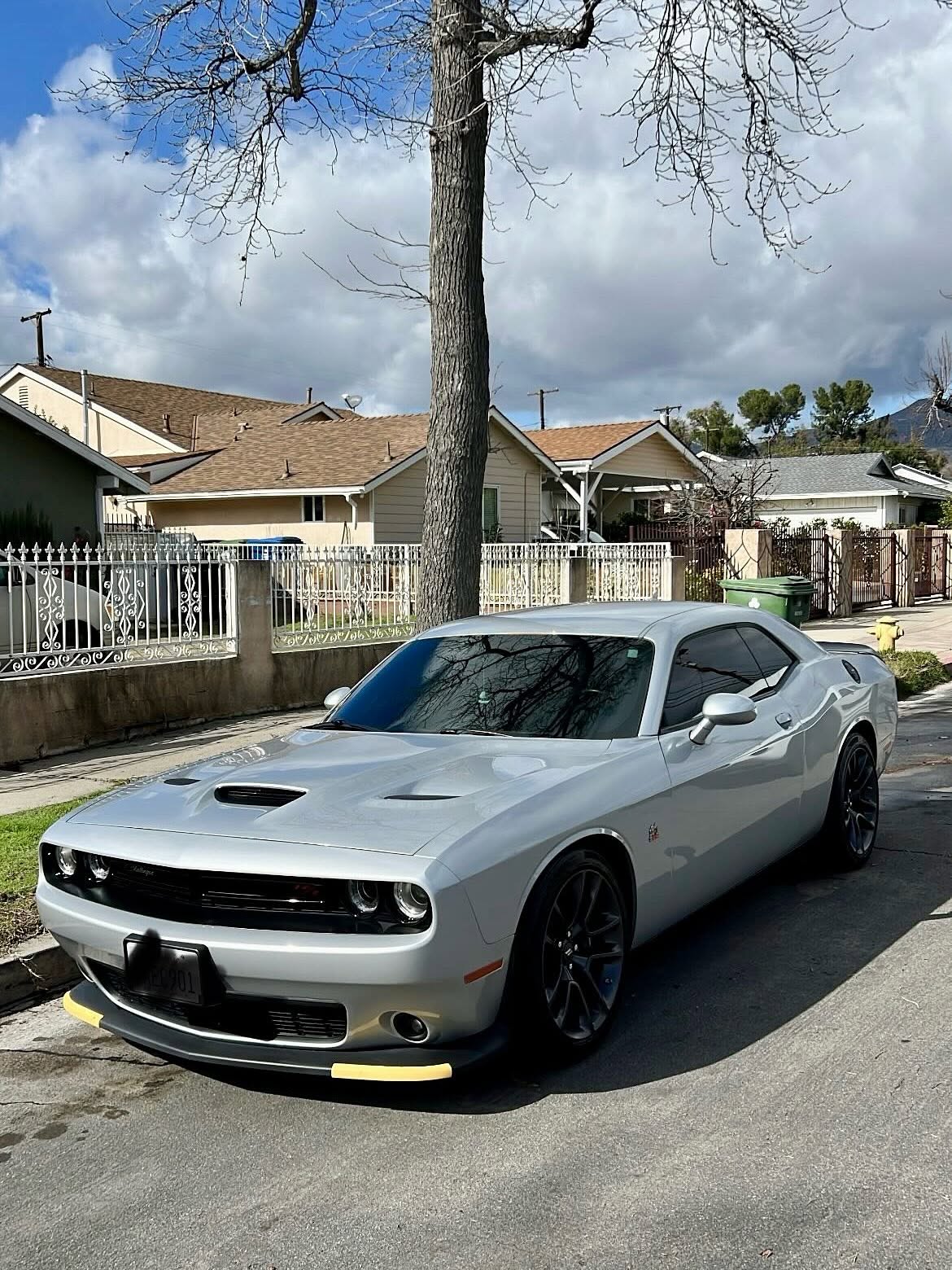 Silver Dodge Challenger Scat Pack