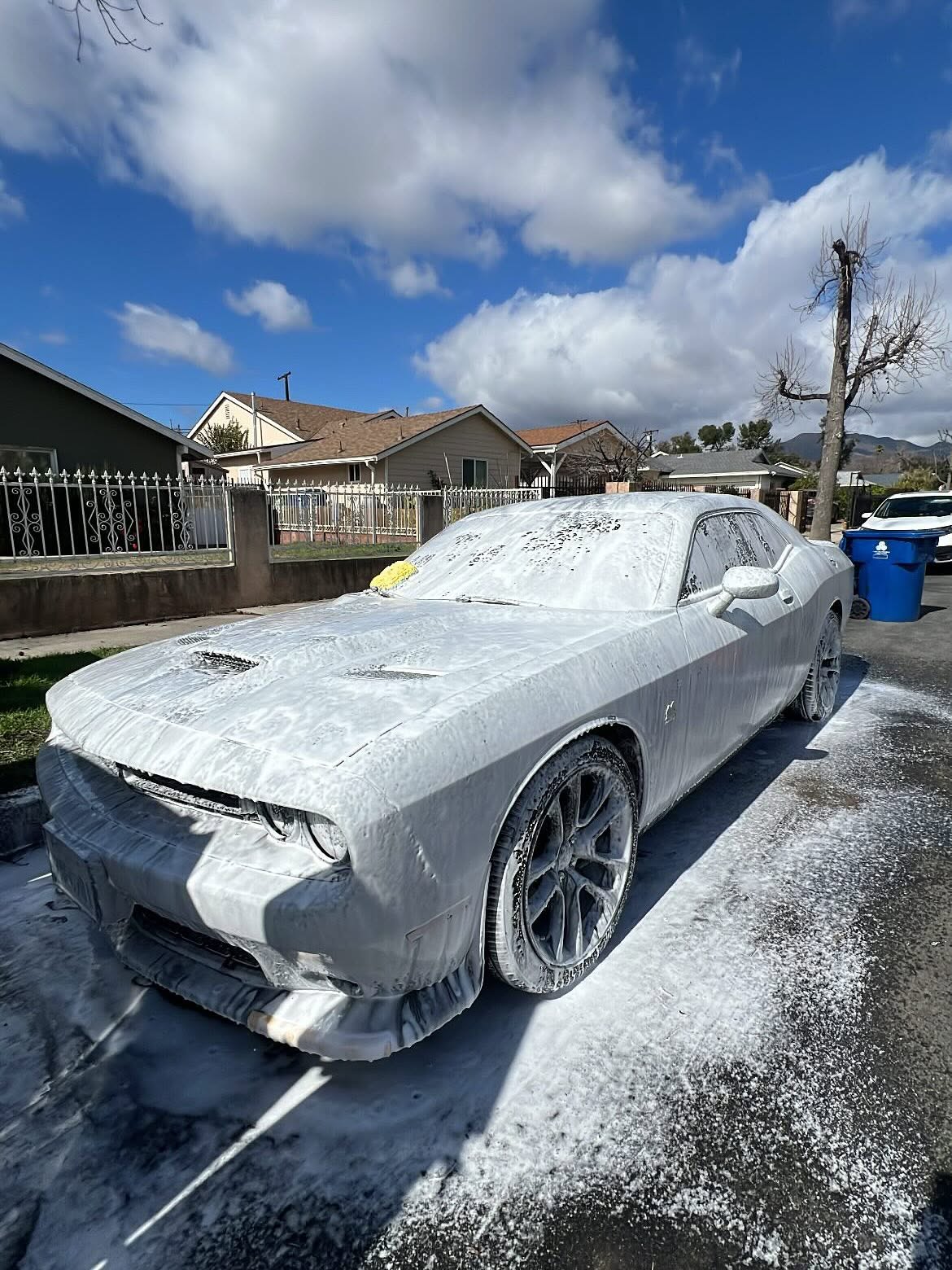 Dodge Challenger foam wash